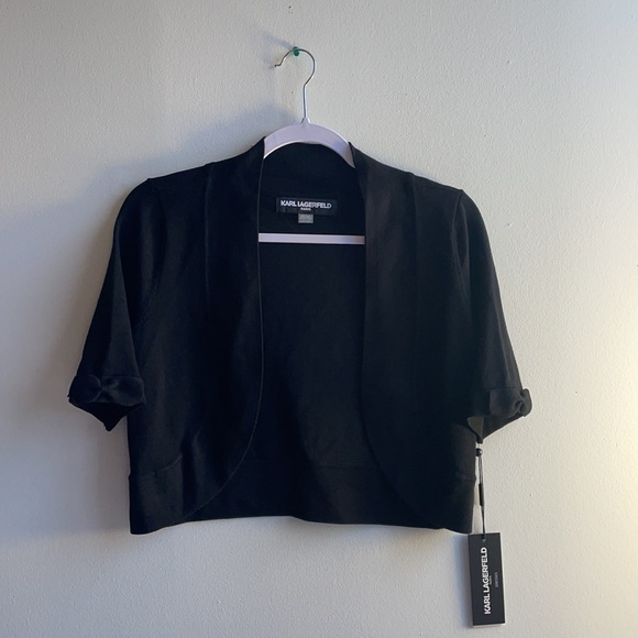 Karl Lagerfeld Paris Womens Bow Tie Cardigan XS - Picture 3 of 9